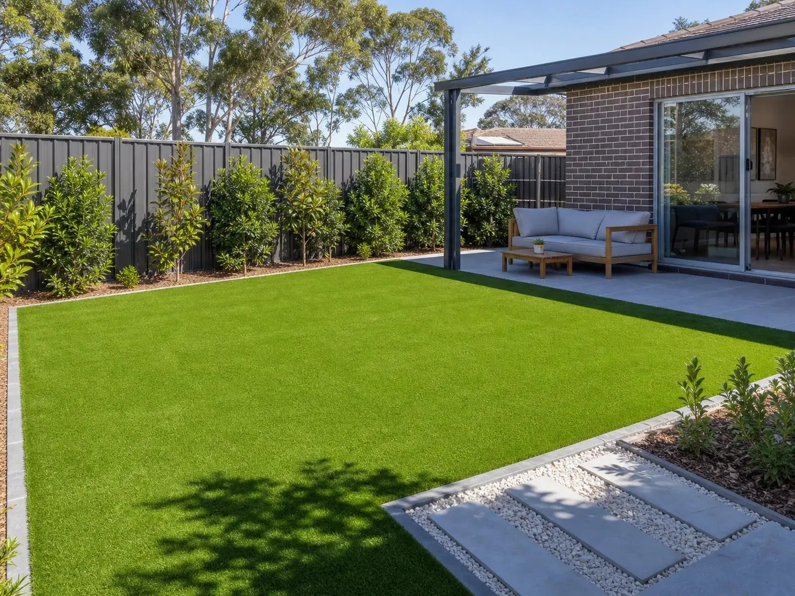 Artificial grass installation photo 8